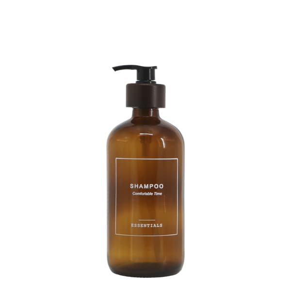 Glasflaska med pump 500 ml – Shampoo | Chic Antique