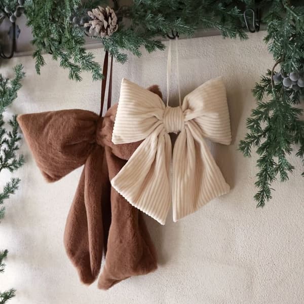 Dekorationsrosetter med Upphängning Beige &amp; Mocca 2-pack – Chic Antique