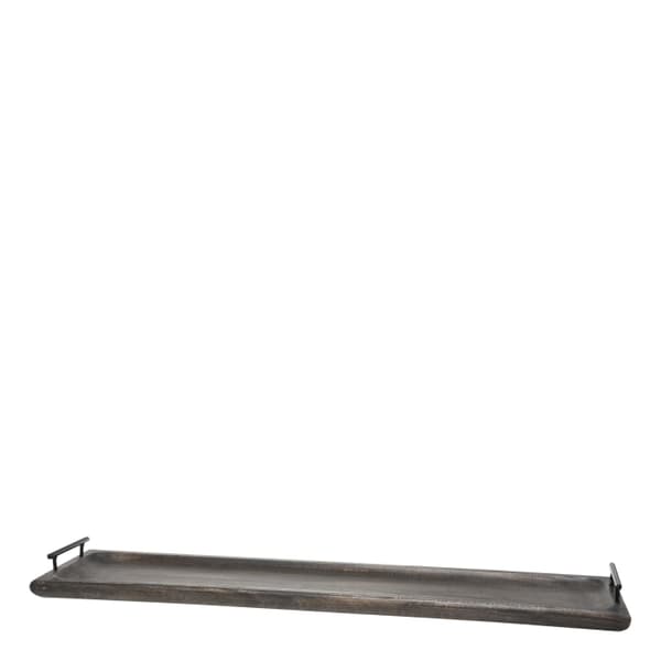 Träbricka m handtag 90cm Svart Tours Chic Anitque