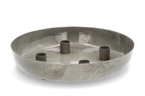 Lysfad med 4 holdere Granit A lot Decoration