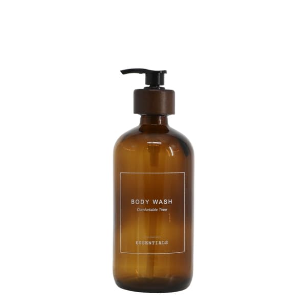 Glasflaska med pump 500 ml – Duschtvål | Chic Antique