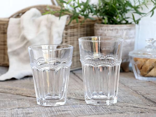 Antoinette Dricksglas 4 dl 6-pack med Pärlkant | Chic Antique