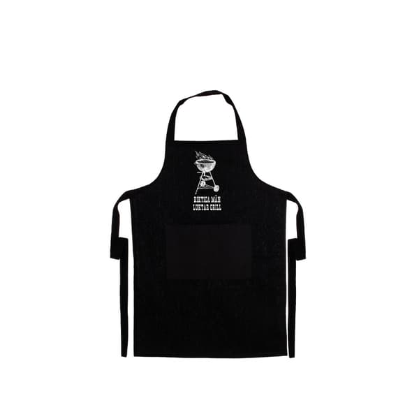 Förkläde/ krögarförkläde "Riktiga män luktar grill" bomull