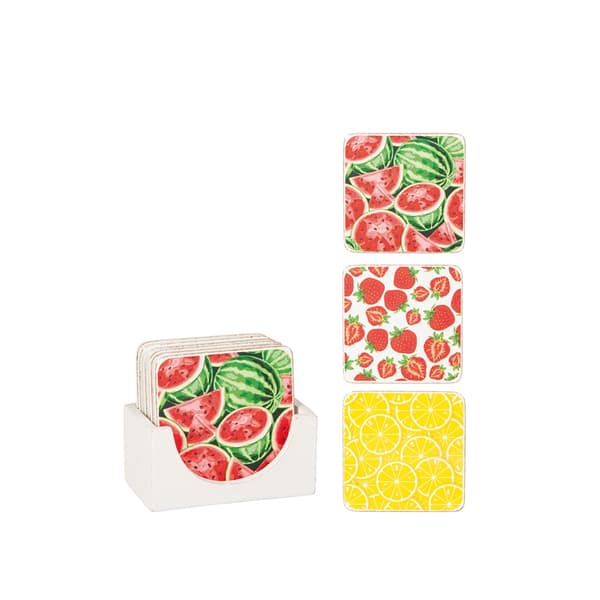 Glasunderlägg Sommar 6-pack i Låda – Different Design
