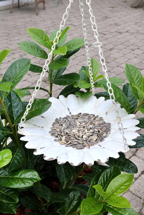 Fuglefoderbræt / hængende fad Ø30 cm – shabby chic | Chic Antique