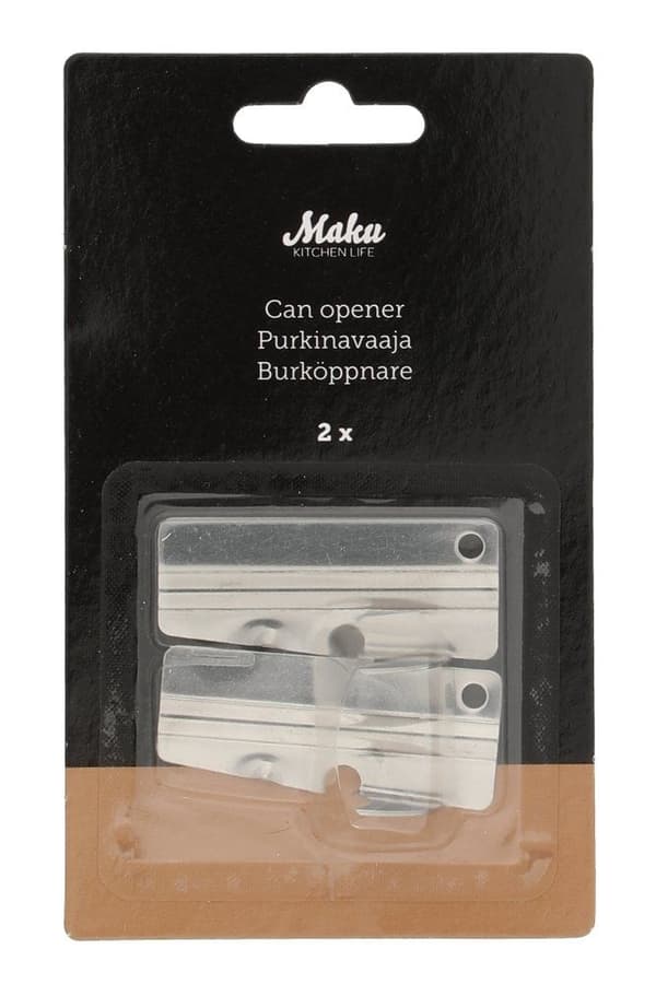 Teräksinen purkinavaaja 2 kpl Basic – Maku Kitchen Life