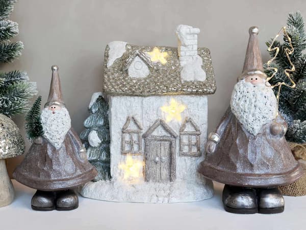 Julemand med LED-ljus 2-pack - Chic Antique