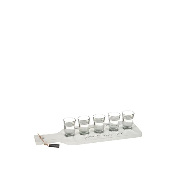Julsnapsbricka / Nubbebricka med 5 st snapsglas