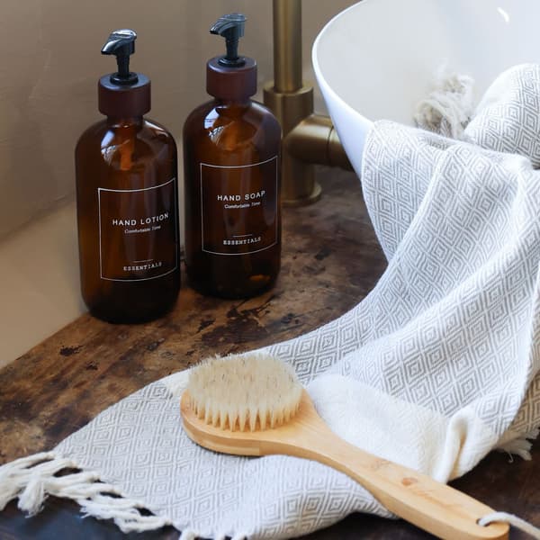 Lasipullo pumpulla 500 ml – Käsivoide | Chic Antique