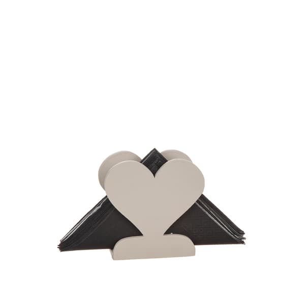 Servietholder Hjerte Sand 12 cm Different Design