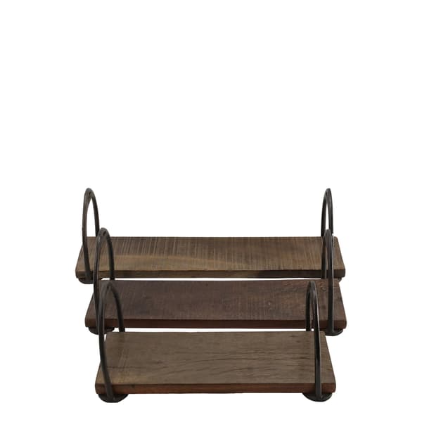 Brickor i återvunnet trä med stigbyglar 3-set | Chic Antique