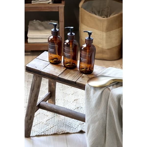 Glasflaska med pump 500 ml – Shampoo | Chic Antique