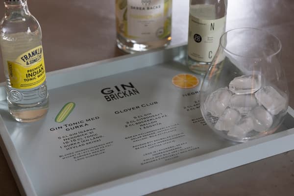 Träbricka “Gin brickan” 25 x 35 cm grön | Different Design