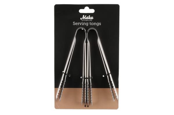 Serveringstang 4-pak 15 cm – Rustfrit Stål | Maku
