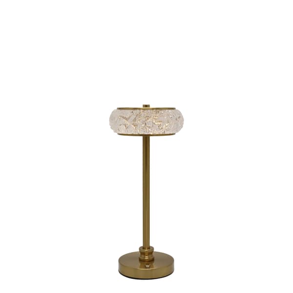 Bordlampe Antik Messing 34 cm Genopladelig | Chic Antique