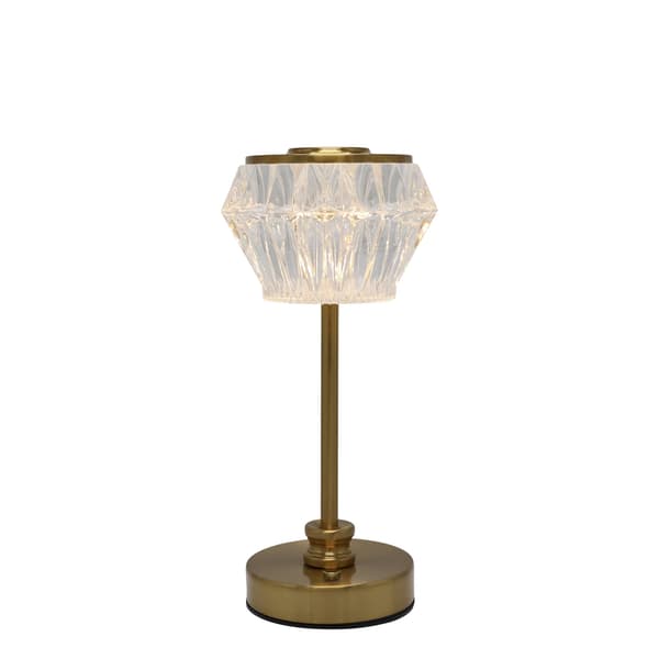 Bordlampe Antik Messing 29 cm USB Genopladelig | Chic Antique
