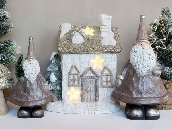 Joulupukki LED-valolla 2-pakkaus - Chic Antique
