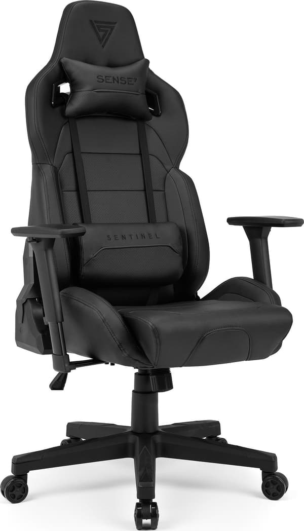 SENSE7 Sentinel gamingstol - läder, svart
