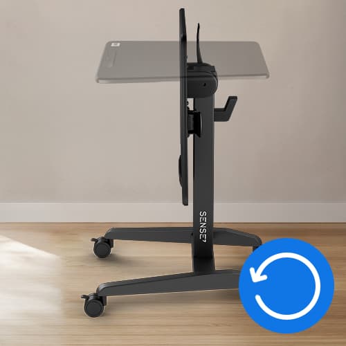 SENSE7 Mobilt skrivbord Svart 70×52 cm