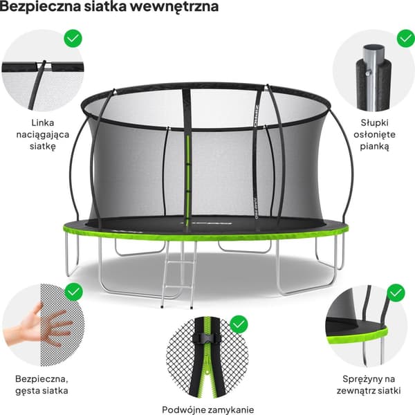 Zipro Jump Pro Premium studsmatta med innernät 14FT 435cm