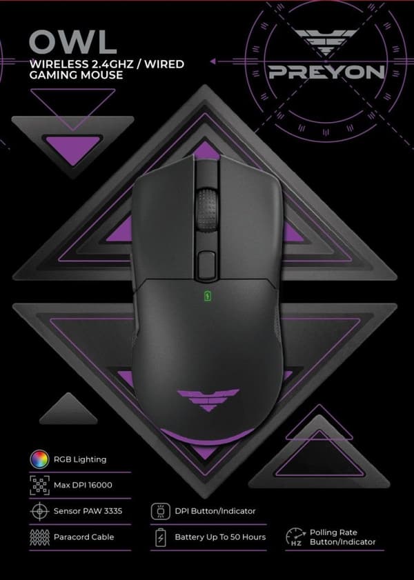 Mus PREYON Owl Wireless (POW35B)