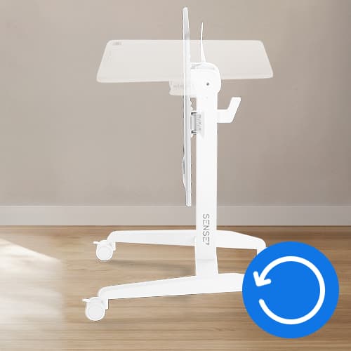 SENSE7 Mobilt skrivbord Vitt 70×52 cm