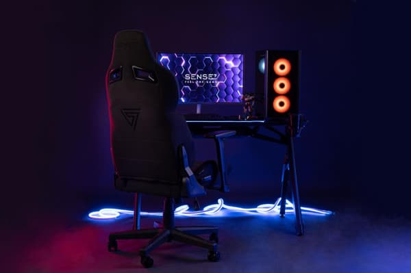 SENSE7 Sentinel gamingstol - läder, svart