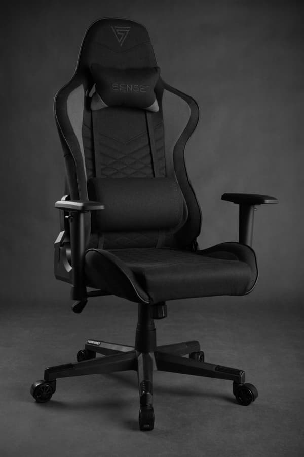 SENSE7 Spellcaster gamingstol i tyg, svart/grå