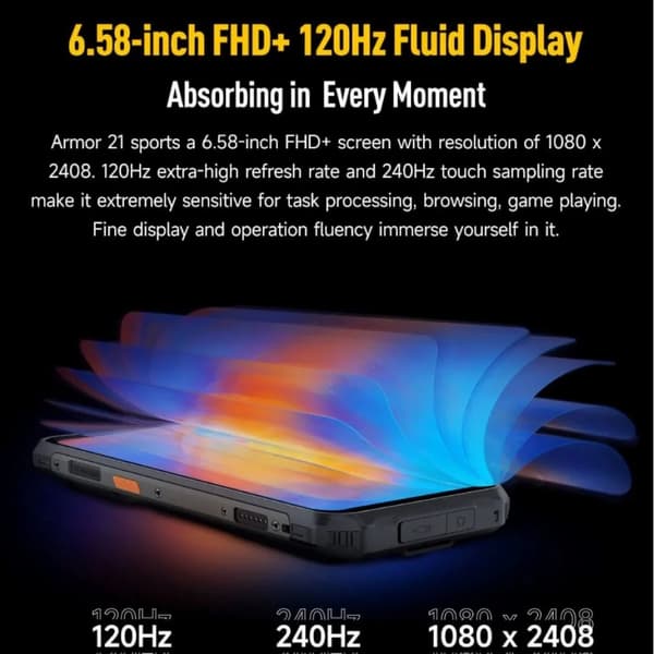 Ulefone Armor 21 Dual SIM 256GB 8GB Smartphone, Sort