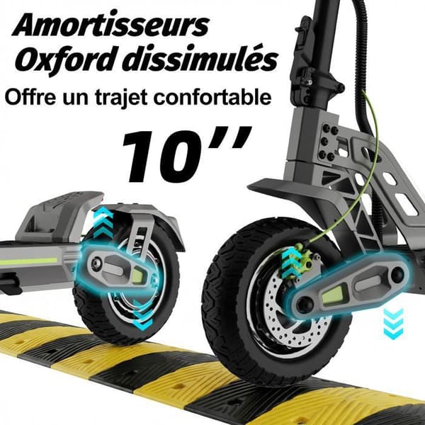 El-scooter E10, Motor PIC 800W*2, 45KM/H, Räckvidd 60-70km, Terrängdäck 10 tum