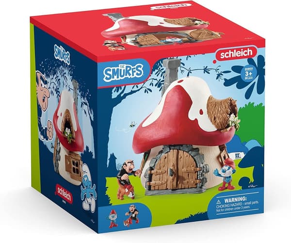 Schleich Smurfehus med 2 figurer – Smurf og Gargamel