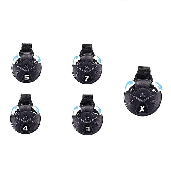 3-pack stickade headcovers - Rutiga (röd, blå, vit)