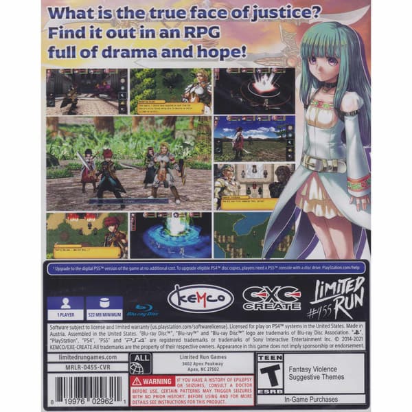 Alphadia Genesis 2 Playstation 4 PS4 Limited Run IMPORT