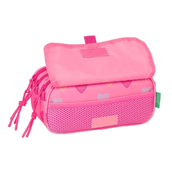 Benetton Heart triple pencil case