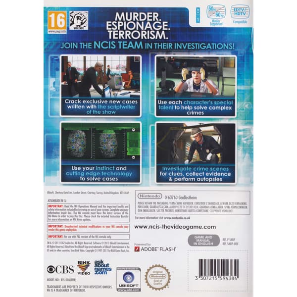 NCIS Based on the TV Series Nintendo Wii (Brukt)