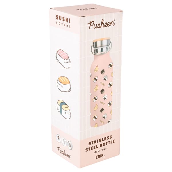 Pusheen Sushi Roll metallic bottle