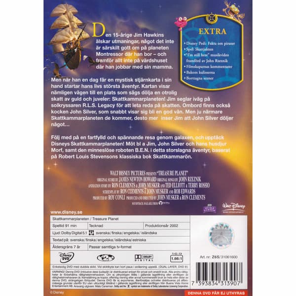 Skattkammarplaneten DVD (Brukt)
