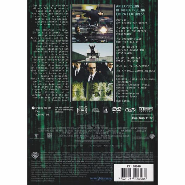 The Matrix Reloaded DVD (Begagnad)