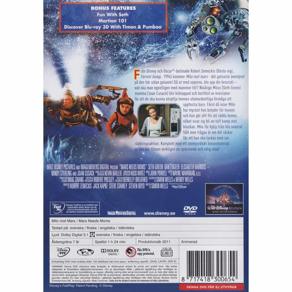 Milo mot Mars DVD (Begagnad)