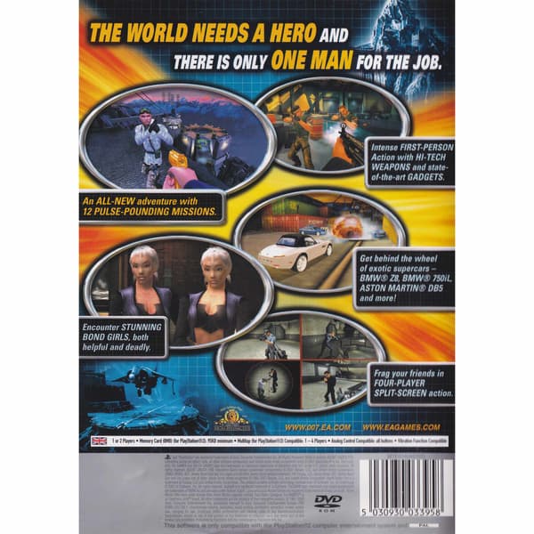 James Bond 007 in Agent Under Fire Playstation 2 PS2 Platinum (Brukt)