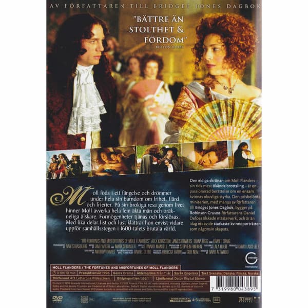 Moll Flanders DVD (Begagnad)