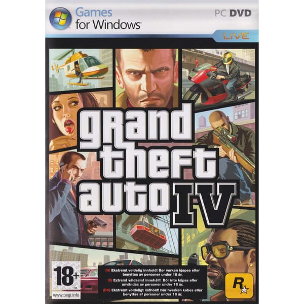 Grand Theft Auto IV PC DVD Nordic (Brukt)