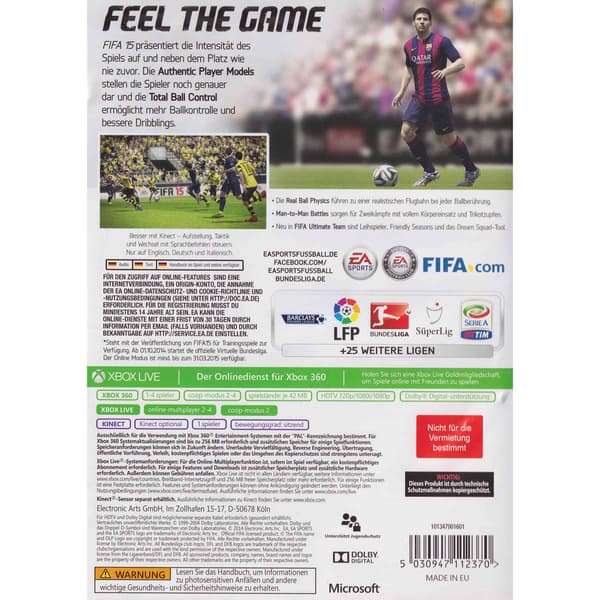 FIFA 15 Xbox 360 German (Begagnad)