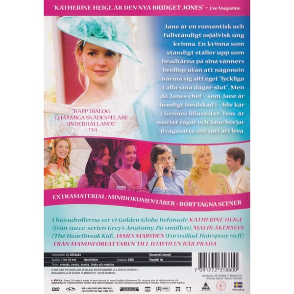 27 Dresses DVD (Brukt)