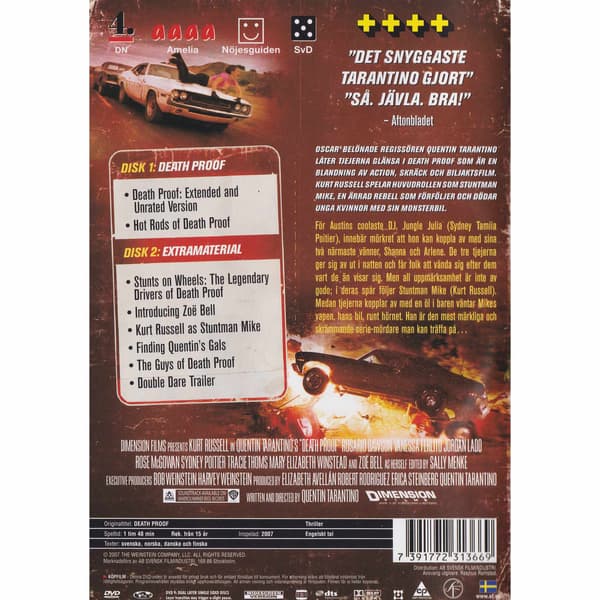 Death Proof DVD (Brugt)
