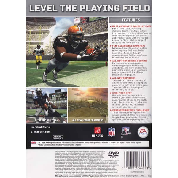 Madden NFL 09 Playstation 2 PS2 (Begagnad)
