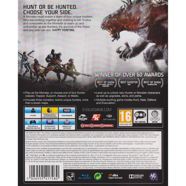 Evolve Playstation 4 PS4
