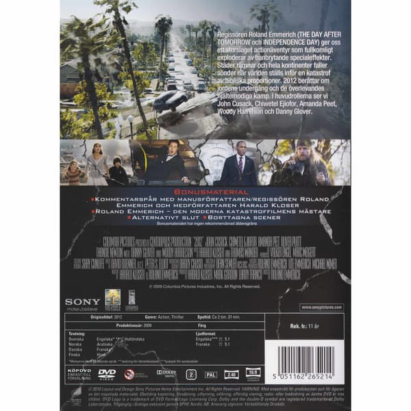 2012 DVD (Brukt)