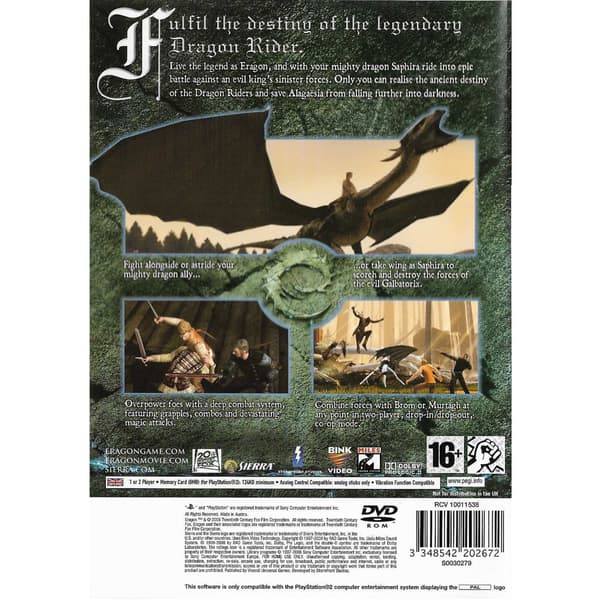 Eragon Playstation 2 PS2 (Brukt)