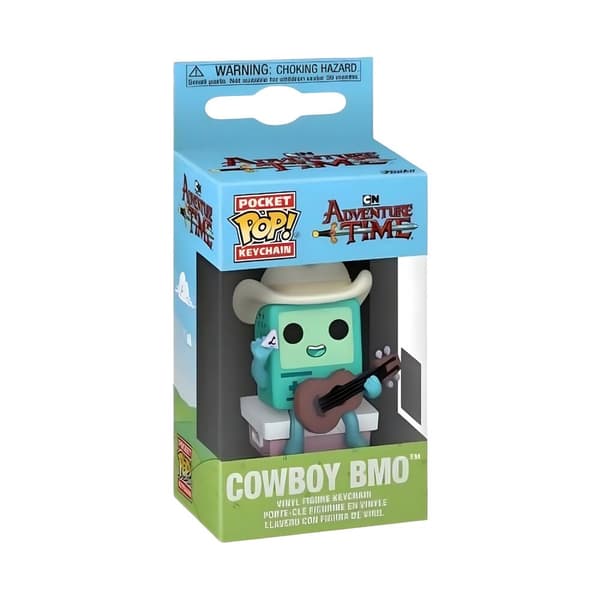 Pocket POP! Nyckelring Adventure Time Cowboy BMO med gitarr